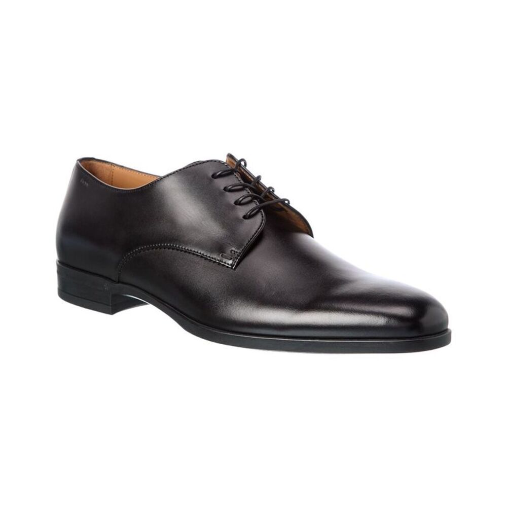 Black Leather Kensington Derby Dress Shoe - Men